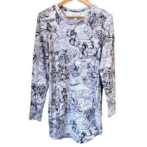 Athleta Balance Dress Black Floral Print Small